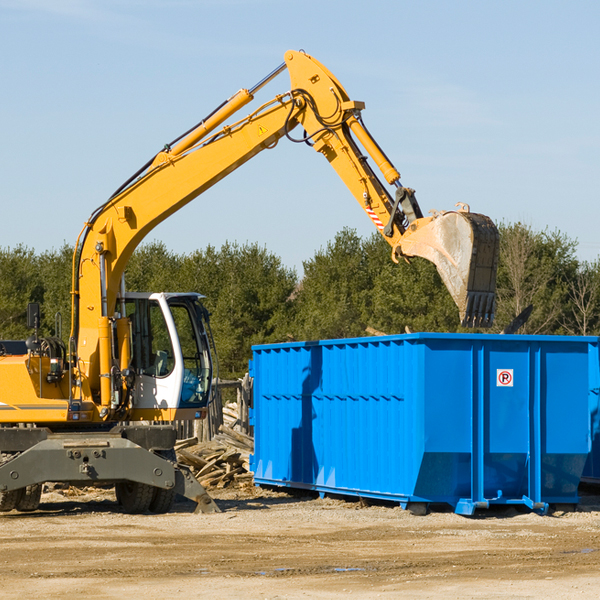 are there any restrictions on where a residential dumpster can be placed in Tucson Estates